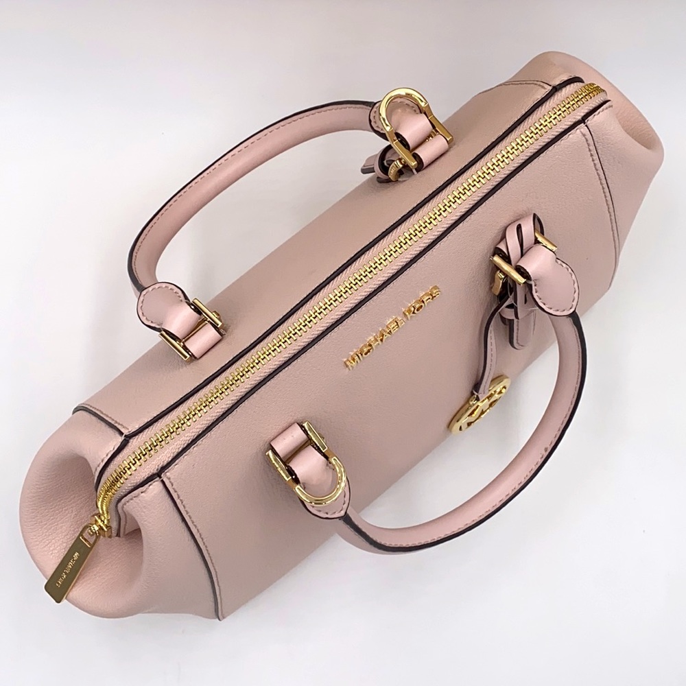 MICHAEL KORS CHARLOTTE LARGE SATCHEL POWDER BLUSH - Picture 8 of 15